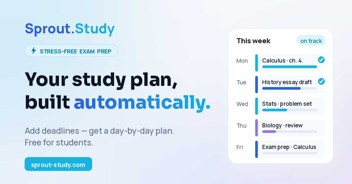 Sprout.Study — 官网预览图